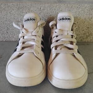 Adidas Kids White and Black Sneakers